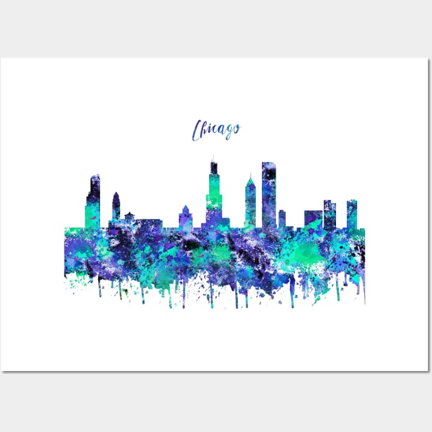 Chicago skyline Wall Art by RosaliArt